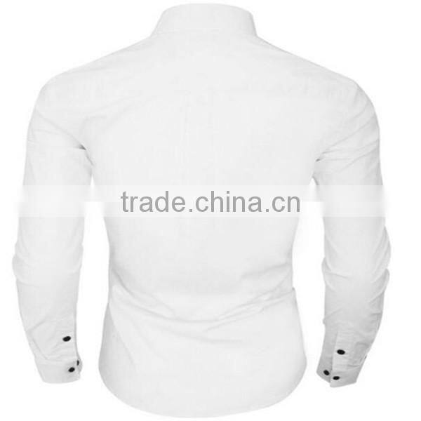 2016 new wholesale slim fit camisa custom mens casual dress shirts