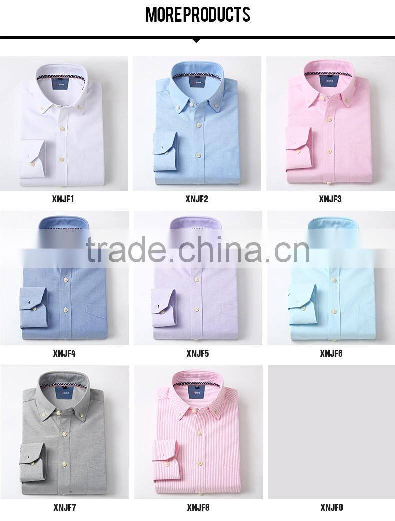 2016 spring season new arrival casual 50% cotton oxford model man shirt for China supplier