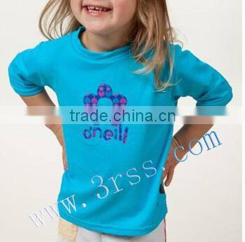 2014 cute rash t shirt for little girls