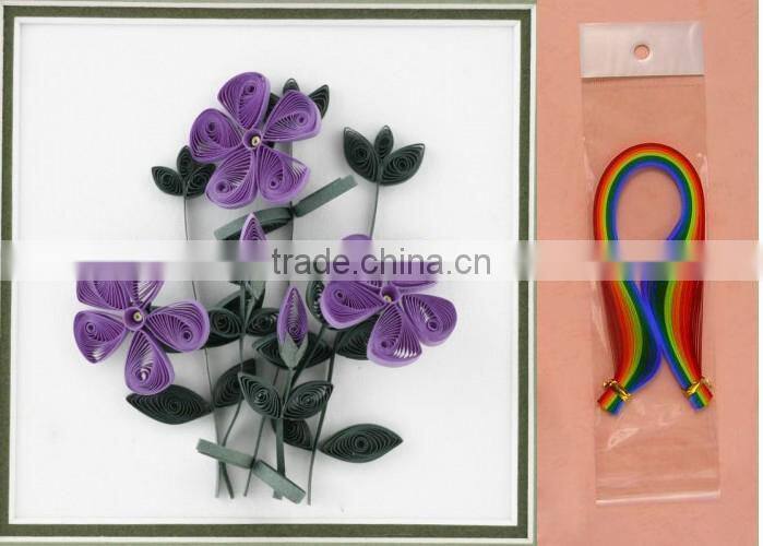 Handmade DIY colorful craft quilling paper strips set