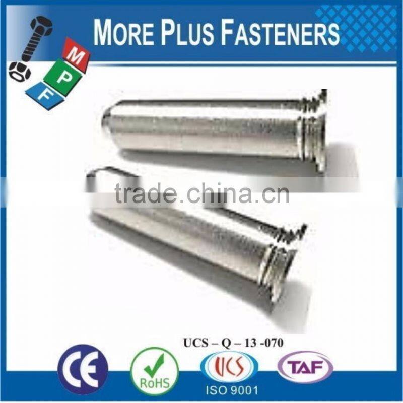 Made In Taiwan Flush Mounted Stainless Steel Unthreaded flush Zinc Plated Unthreaded Self Cliching Pin