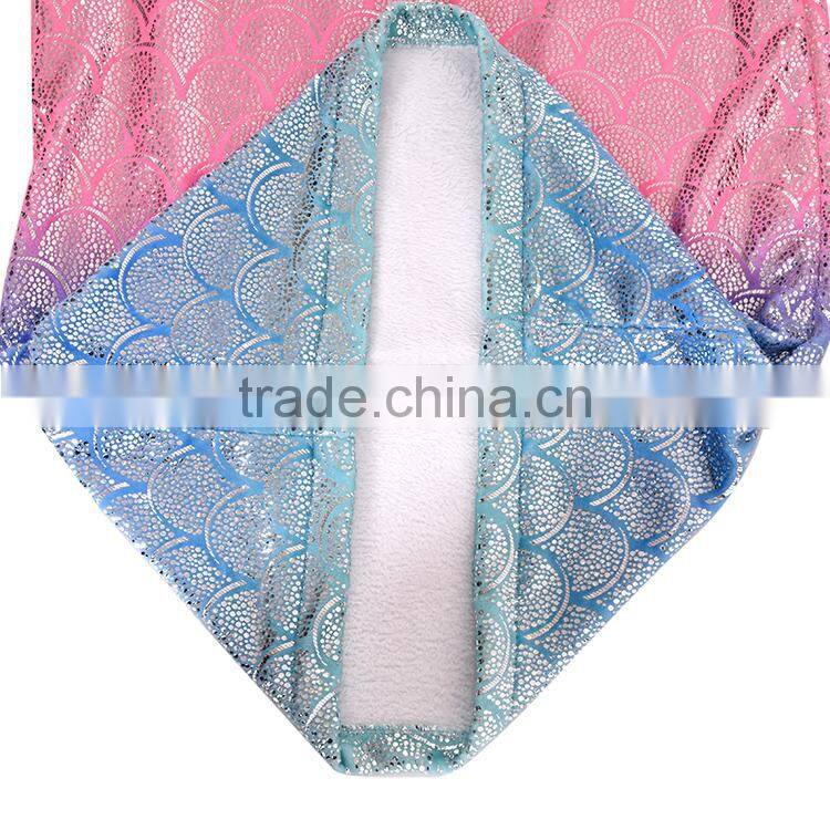 super soft gradient color sequins flannel fleece mermaid tail blanket