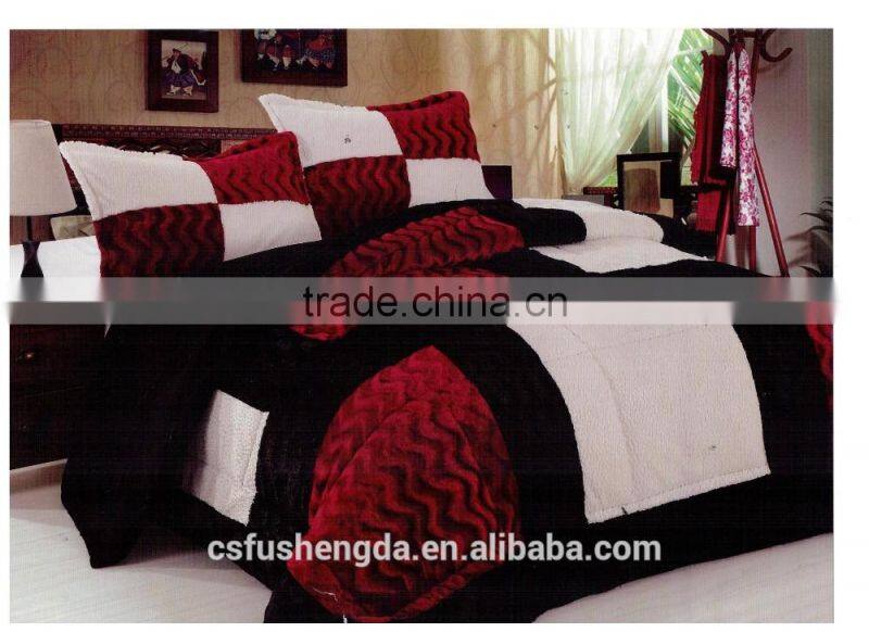 2017 latest design super shining patchwork cover bed for hot selling