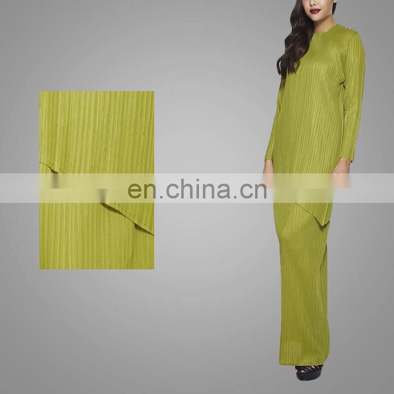 Modern Pleated Baju Kurung Beautiful Abaya 2017 Islamic Wear