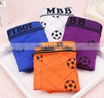 Boy Boxer Underwear Children's Cotton Underwear Cartoon Football Boy Underwear Soft and Breathable Panties