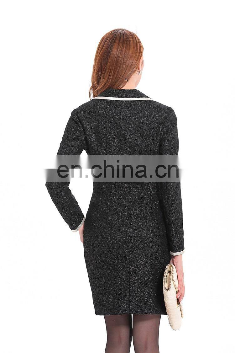 OEM formal hot popular office short skirt suits for women
