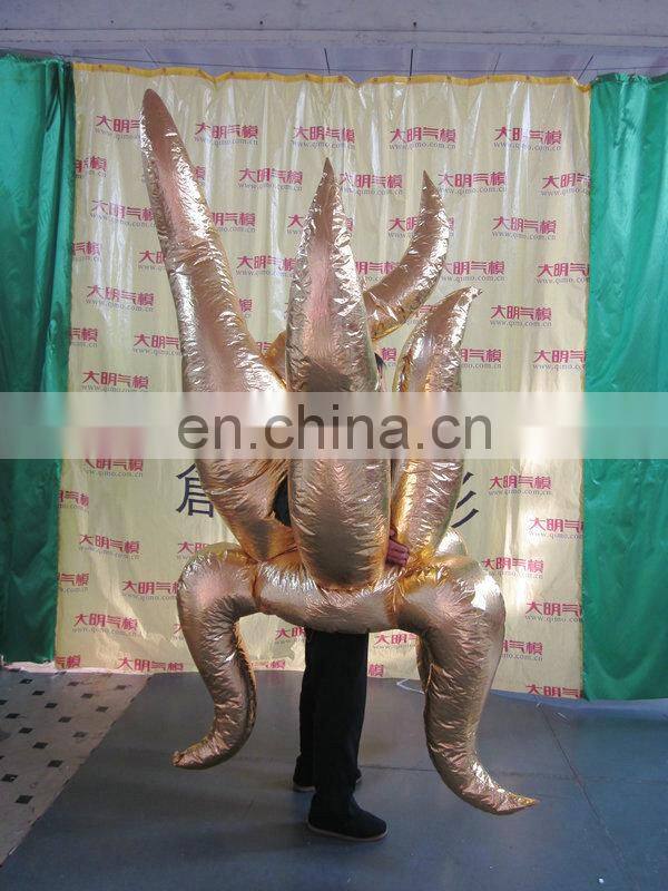 customized multicolor backpack inflatable carnival octopus costume