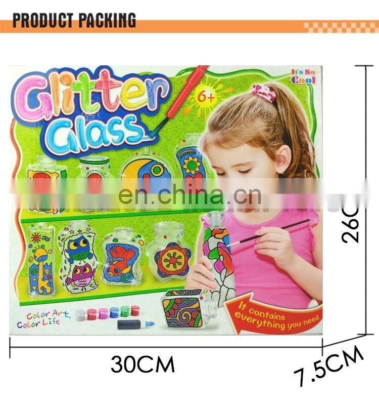 Educational play colorful educational glass bottle diy painting toys