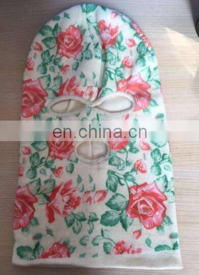 new hot sale custom climing bike 3 hole balaclava knit ski mask knitted mask hats beanie hats caps brown wholesale