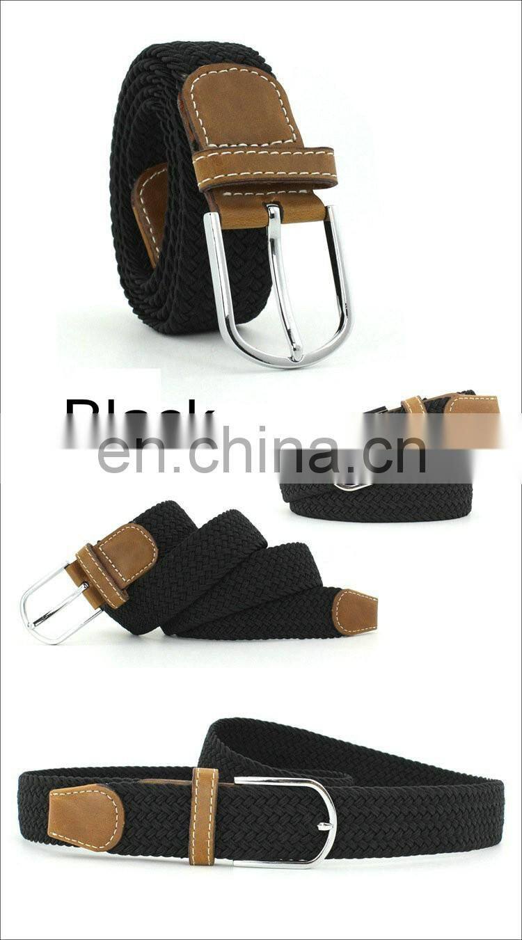 Yiwu in stock creamy white good quality woven waist elastic belt factory