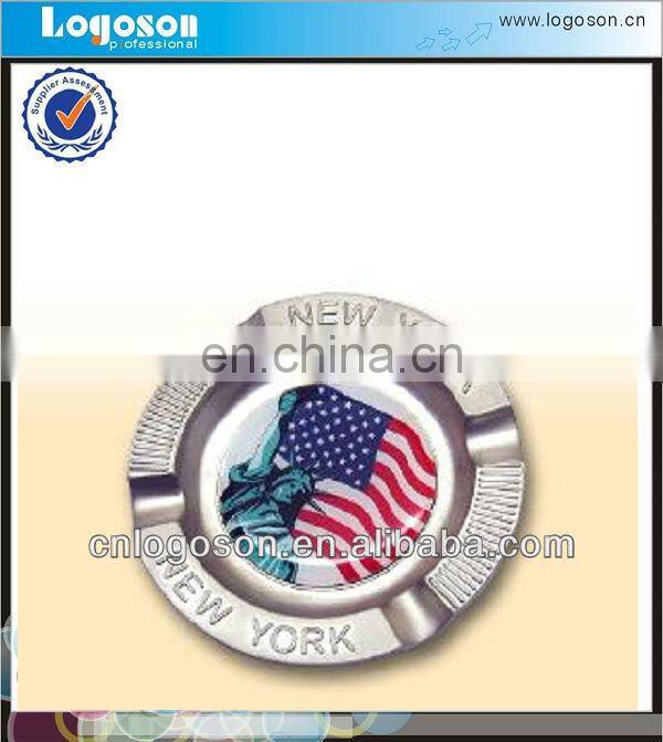 Fashion custom LA CIBELES souvenirs gift round two tone car portable ashtray