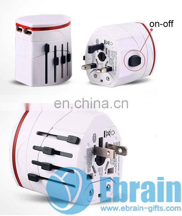 World Travel Buddy 2-Pole Promotional Adapter and USB Charger