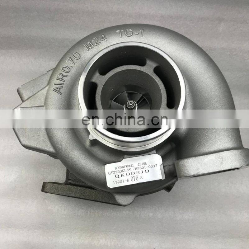 GT2263KLNV Turbo 17201-E0760 783801-5037s Turbocharger for Hino Truck Dutro N04C Engine