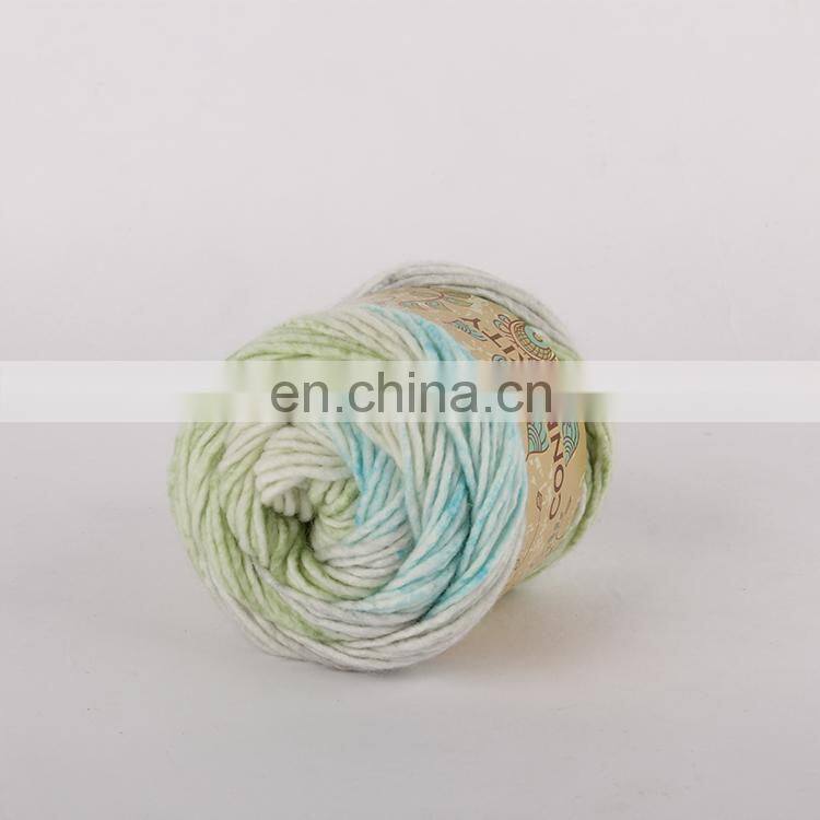 Special dyed multicolor yarn , rainbow hand knitting yarn