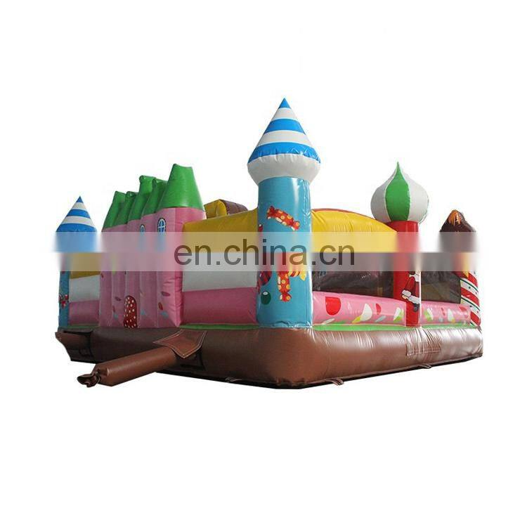 commercial grade PVC chocolate cake china inflatable fun city for sale