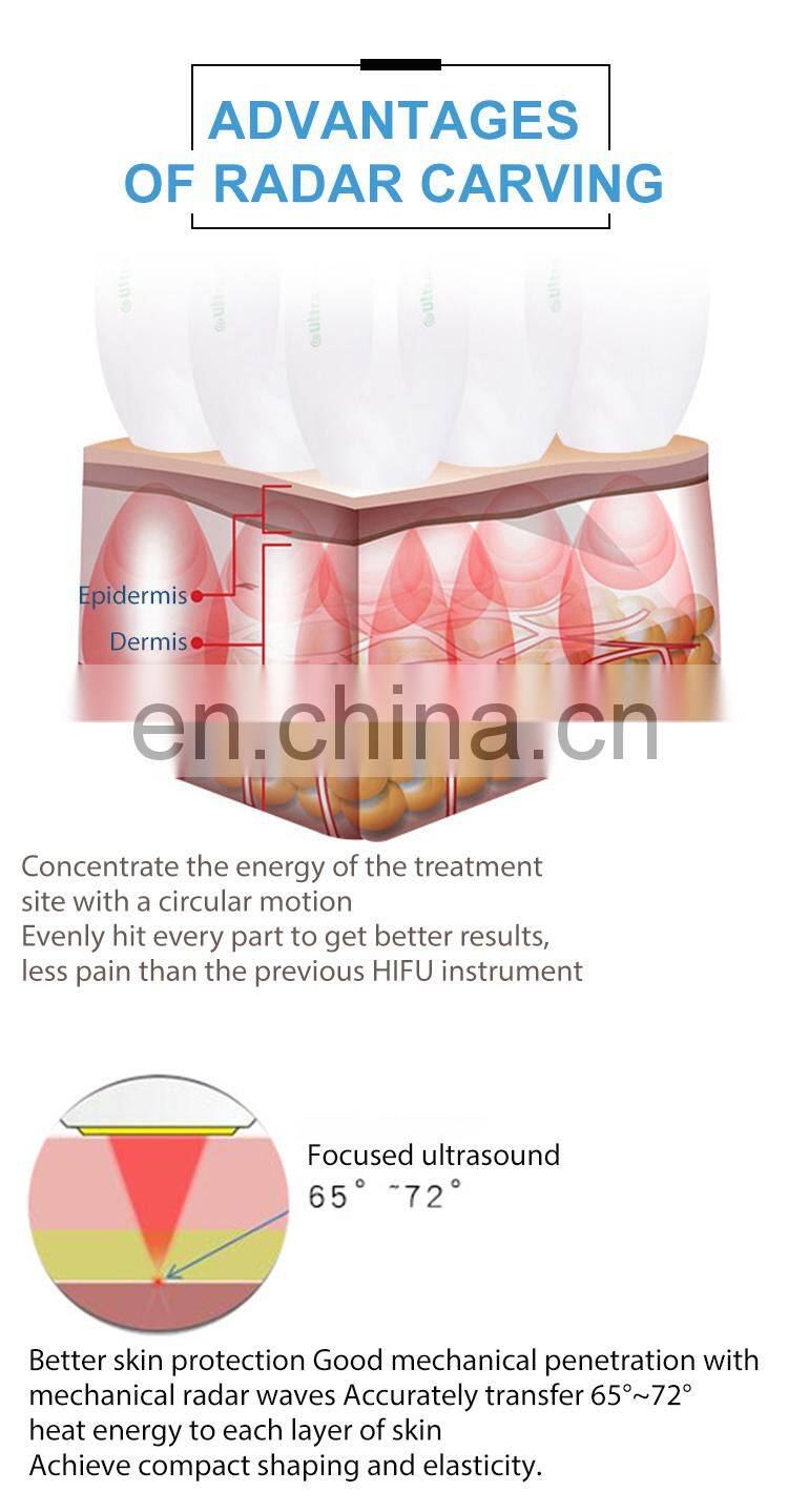 Portable radar line hifu focused ultrasound Wrinkle Remover