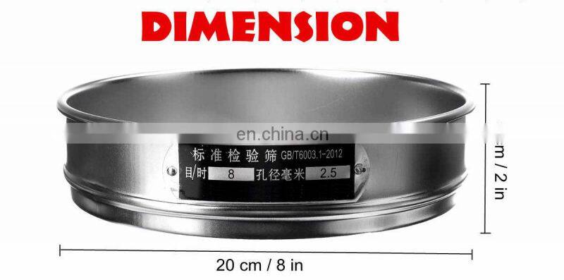 Stainless Steel Mesh Vibrating Standard Laboratory Sand Test Sieve