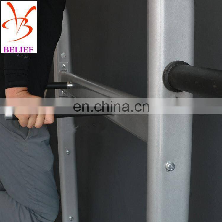 Professional in weightlifting bench pressed steel squat rack