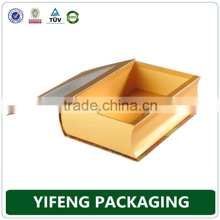 Custom company logo pantone color printed cardboard box with clear pvc window