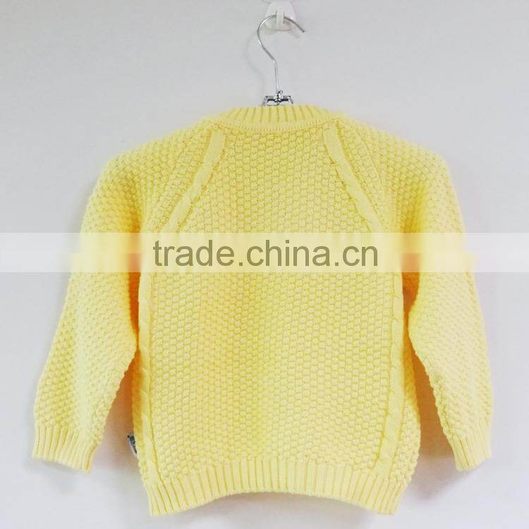 100% cotton girl button sweater knitted cardigan Wholesale