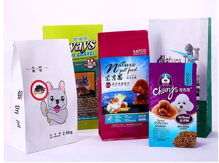 Custom Printed Food Grade Resealable Mylar Frosted Stand Up Plastic Packaging Doypack Zipper Dog Food Packaging Bag With Window