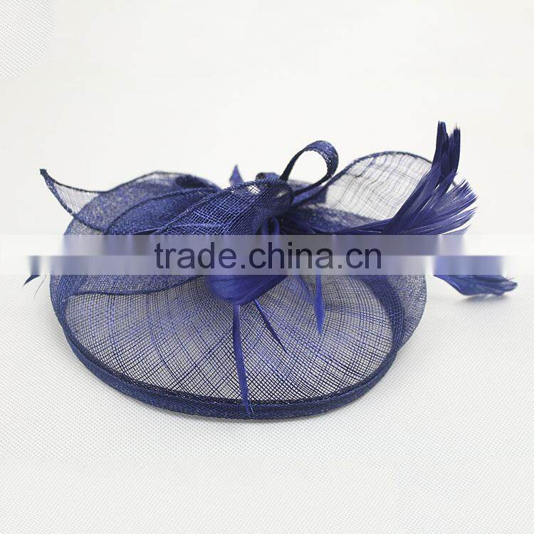 Wholesale Alibaba Wedding/Party/Church Decorate Sinamay Base Hair Clip Fascinator