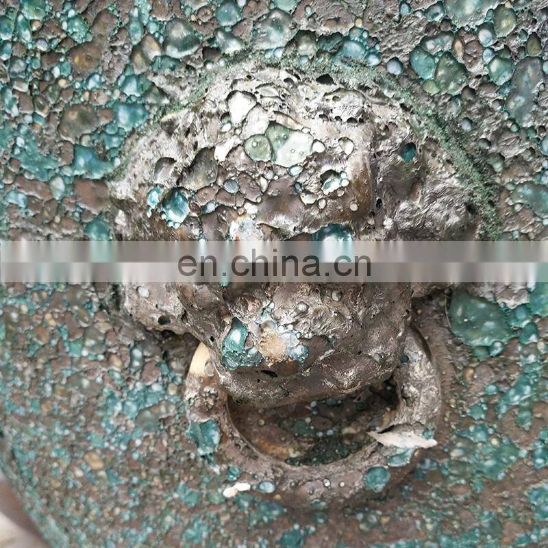 Antique rectangular bronze chinese garden style ceramic flower plant pots wholesale