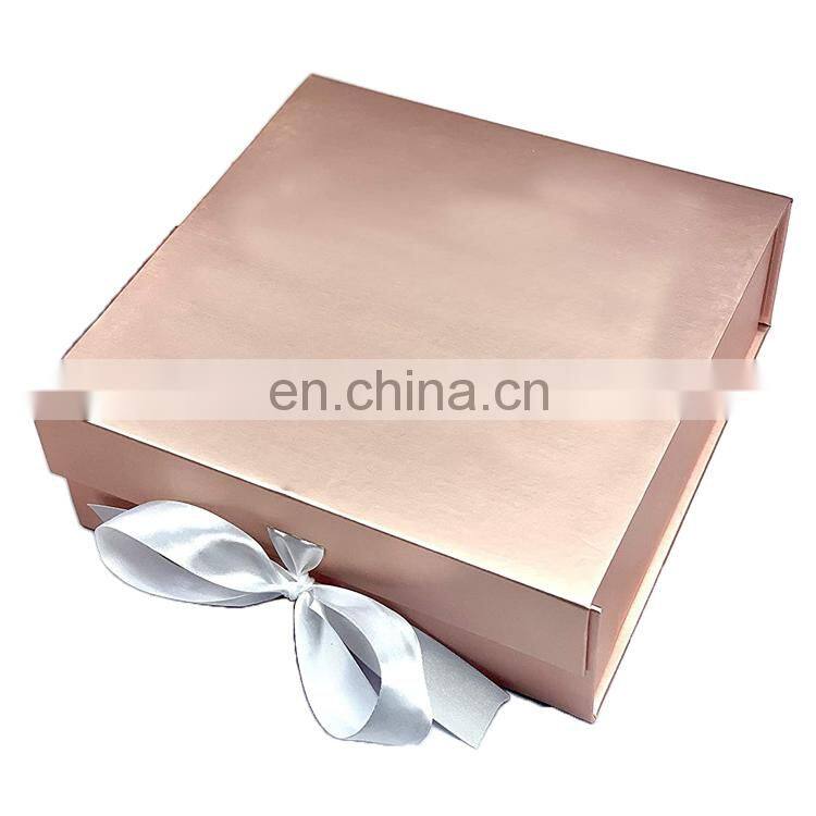 luxury gift box packaging for jewelry golden textured paper custom logo magnetic gift box