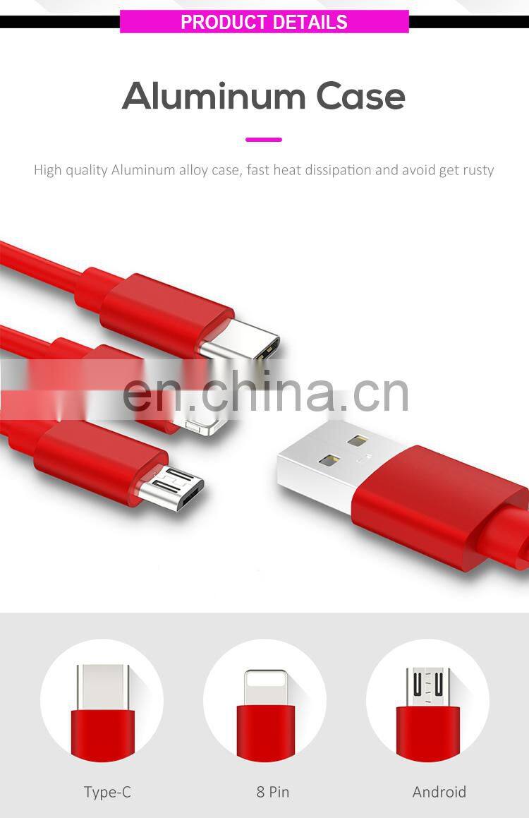 Logo Custom 3 in 1 Retractable USB Cable