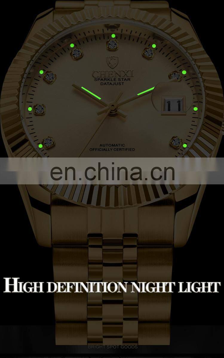 CHENXI 8804A Luxury stainless steel strap mechanical custom oem automatic watch logo
