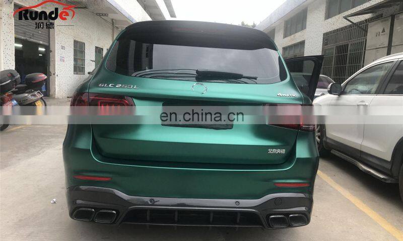 RUNDE 2015-2019 GLC Brilliant Quality TopCa Style Carbon Fiber Rear Diffuser For Mercedes GLC GLC63 X253 W253