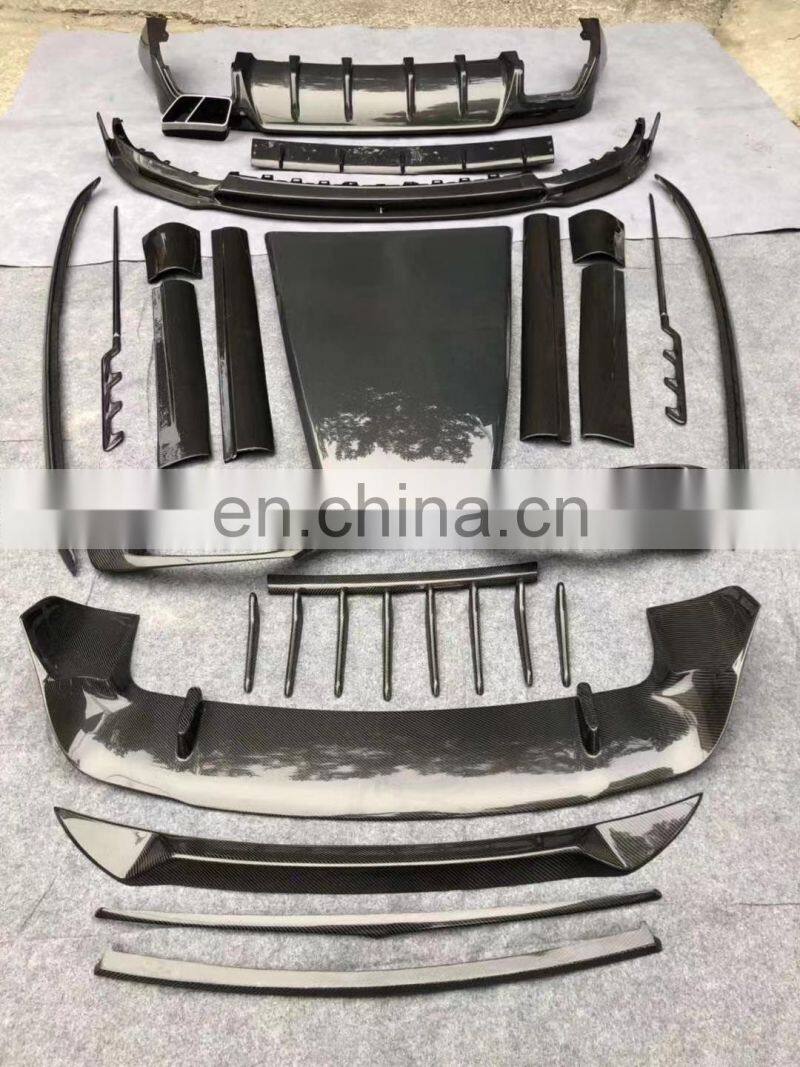 Runde Carbon Fiber Material Mansory Style For Maserati Levante Body Kit Front Lip Rear Lip Side Skirt Wind Knife