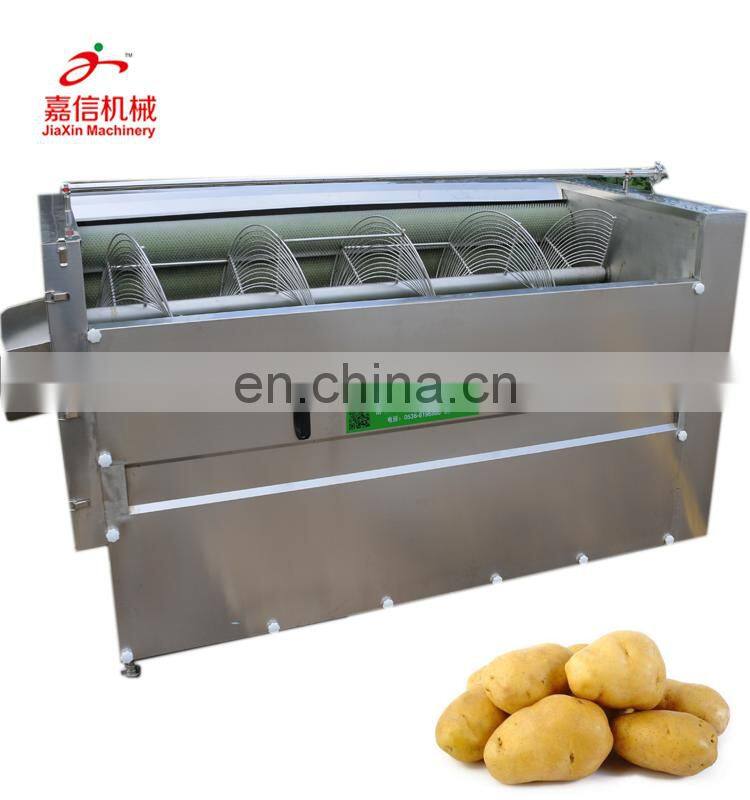 Potato brush peel machine