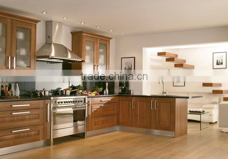 Luxury classic modular solid wood kitchen cabinet designs