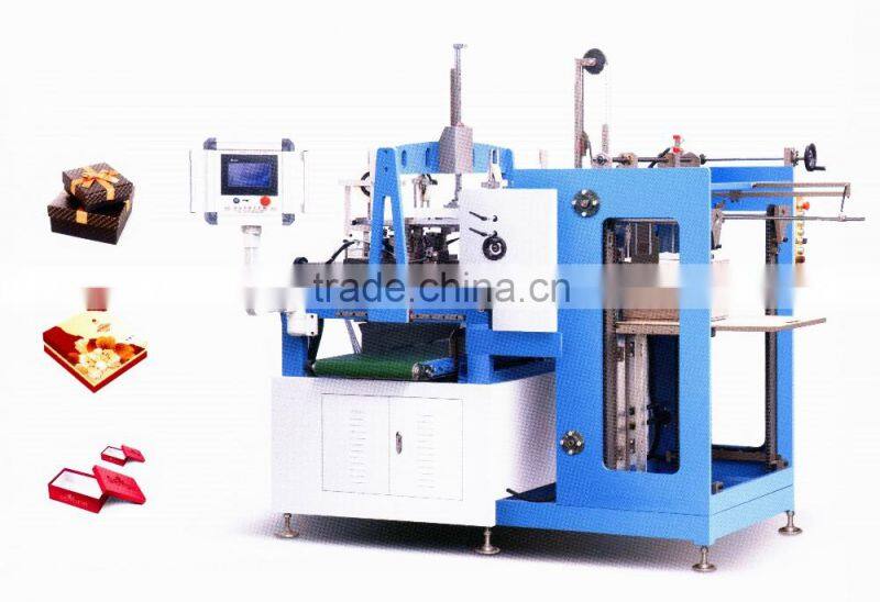 YL--40AT Ruian Factory Cardboard Box Automatic Four Corners Pasting Machine with PLC control for footwear and garment factories
