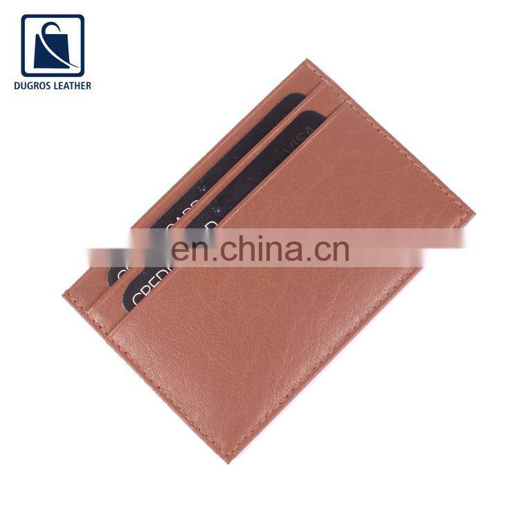 Modern Design Stylish Look Polyester Lining Material Genuine Leather Card Case Holder at Reliable Market Price