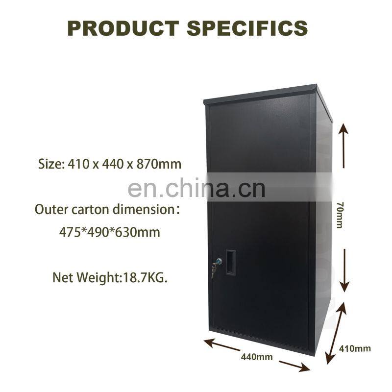 Chinese Modern Free Standing Letterbox Simple Parcel Drop Box With Number Lock Parcel Box