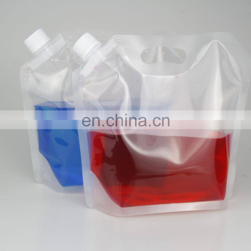 OEM servicebeverage detergent stand up doypack plastic clear spout pouch bag