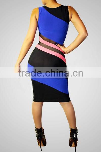 Ladie fashion dress Sleeveless evening dress sexy free prom dress