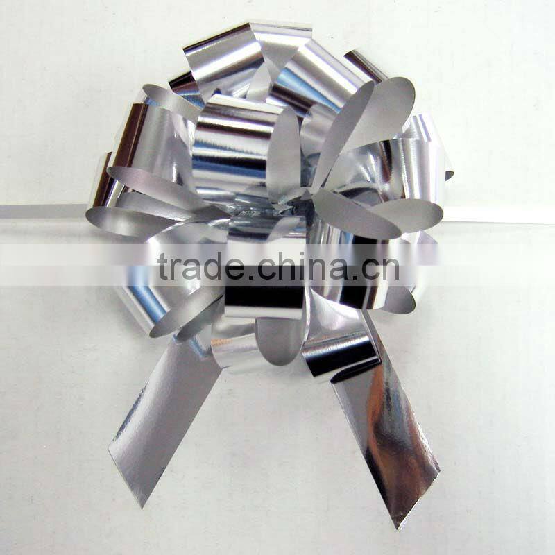 HOT SALE! Holographic Purple PP Butterfly Ribbon Pull Bow for Wedding /Birthday Flower Decoration