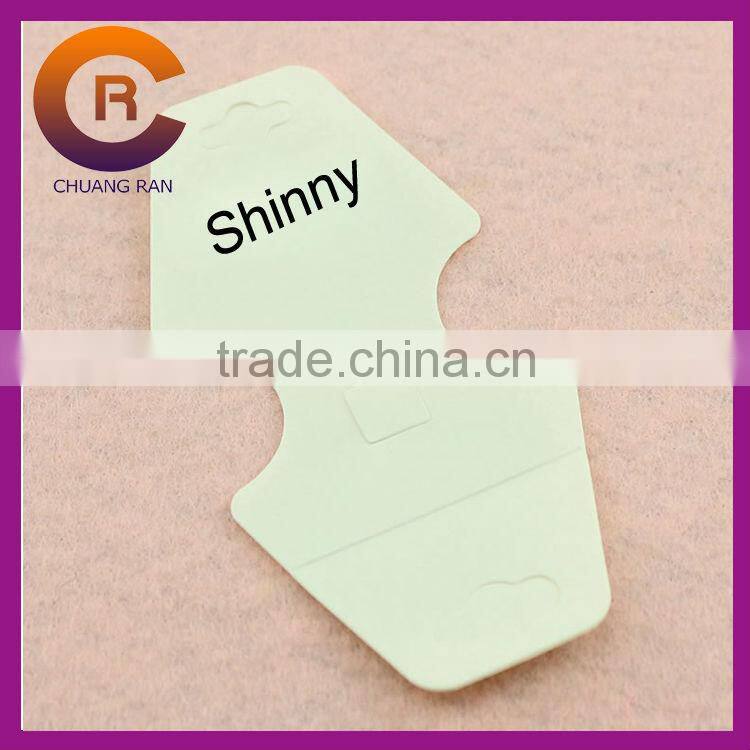 Paper cream color hook shape earring necklace bracelet display card