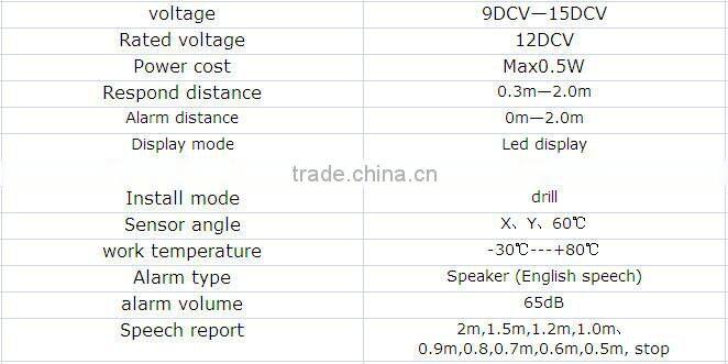 4 sensors car parking sensor system led display parking sensor