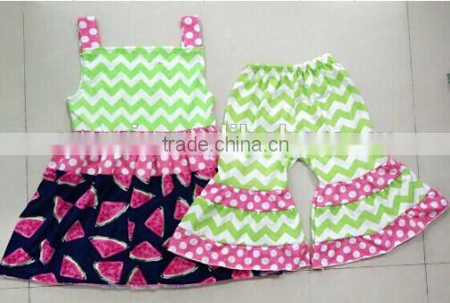 boutique girl clothing red stripe boutique childrens clothes sets girls ruffle pant set