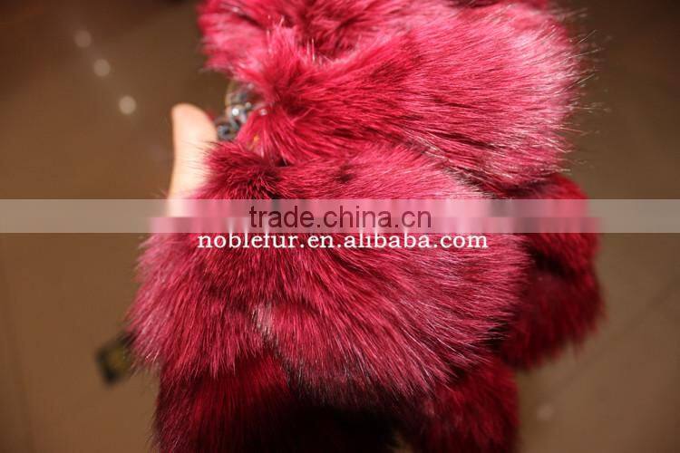 New Arrival White Small Fox Fur Keychain For Mobile Natural Real Fox Fur