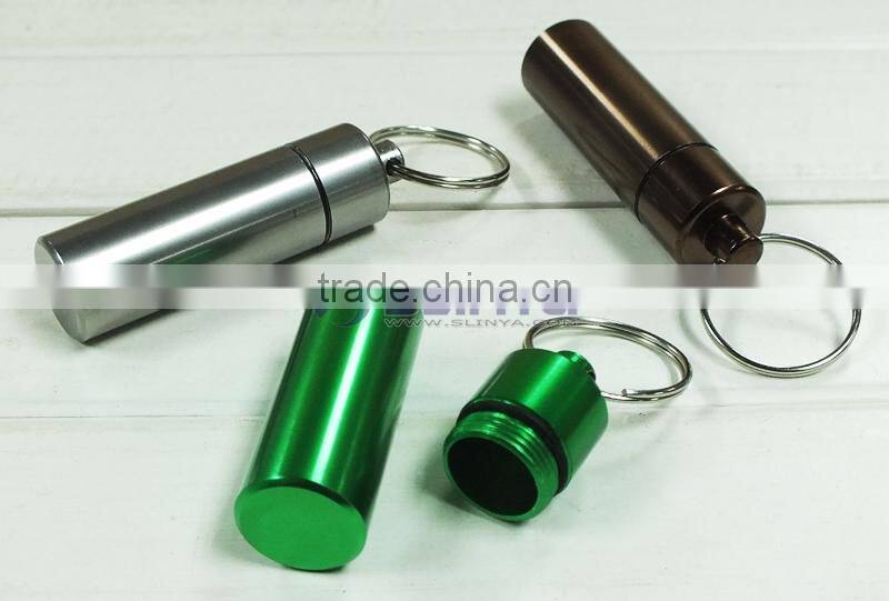 10ml/15ml/20ml 7 Color Option Smooth Oxidation Surface Mini Size Pill Storage Alloy Vial