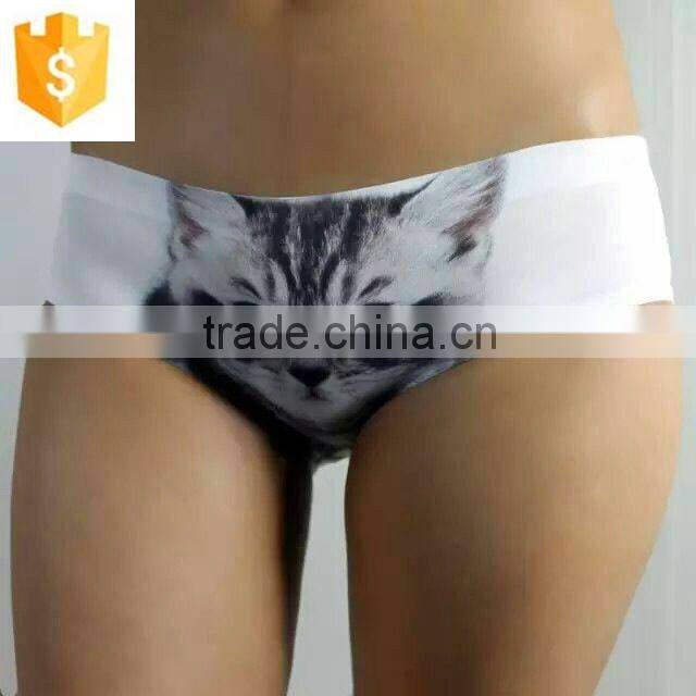 Ladies underpants women's boxes 3D print panty laser cut panty new design