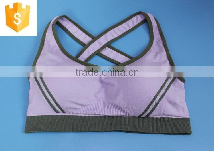 High quanlity fashion stretch breathable cheap simple wholesale sport bra sexy