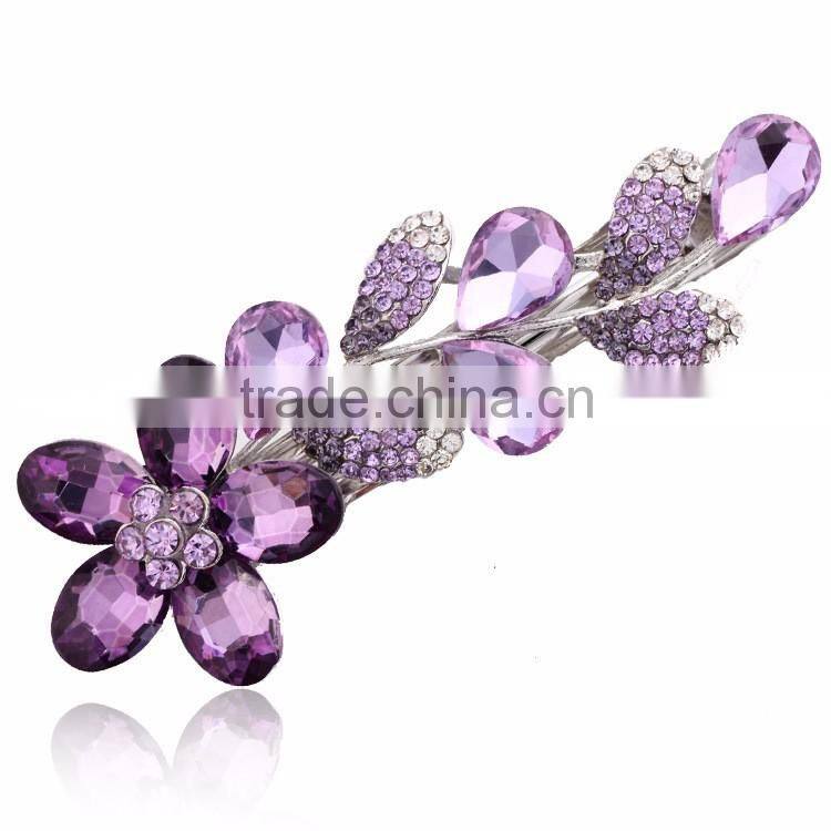 Fashion rhinestone hair clip ,spring clip hair accessories, hair hair clip hairpin