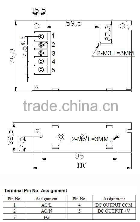 best quality mini-size xbox 1 uninterruptible constant voltage single output ac dc regulated switching 7a 5v 36w power supply