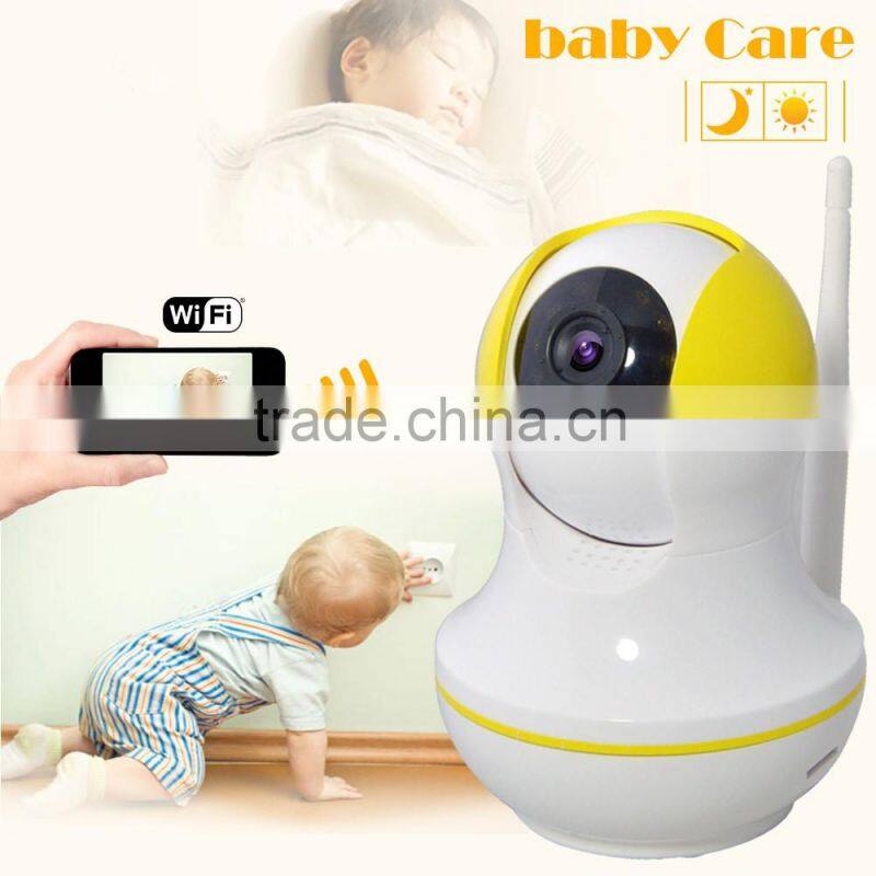 Wifi IP camera plug and play alarm push motion detector with night vision hd 720P